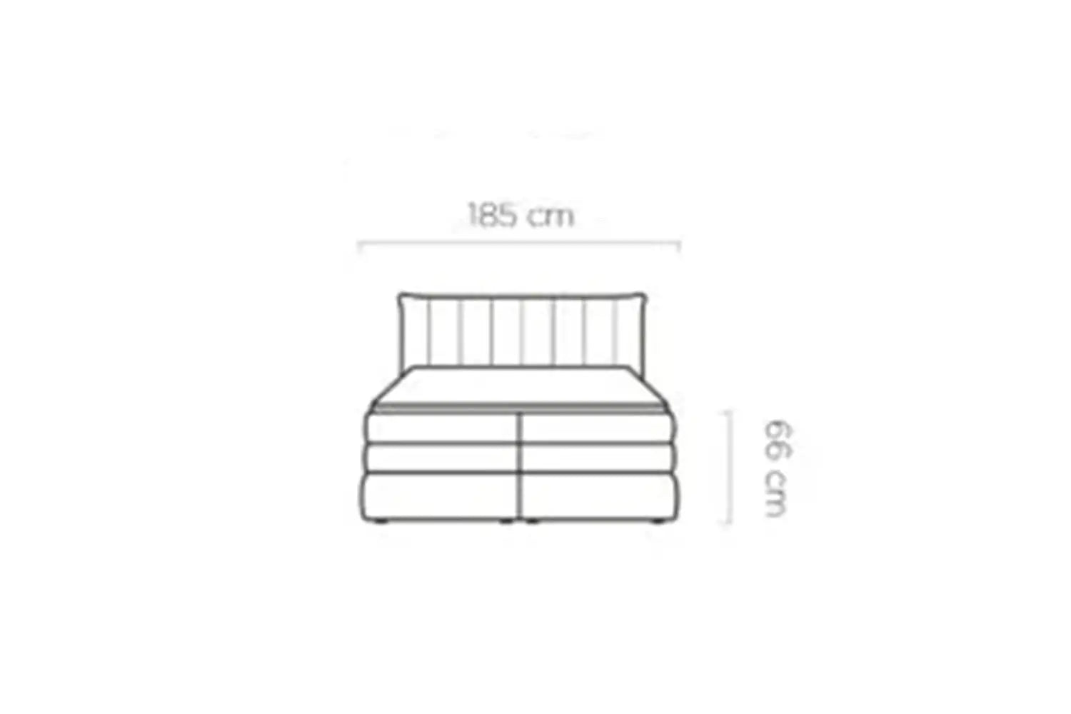 Lit Coffre Box Spring AMBER avec Matelas Bonell - 160 x 200 cm WERSAL