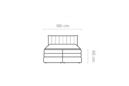 Lit Coffre Box Spring AMBER avec Matelas Bonell - 160 x 200 cm WERSAL
