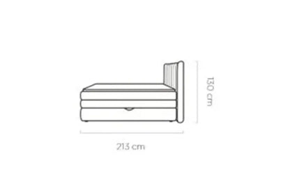 Lit Coffre Box Spring AMBER avec Matelas Bonell - 180 x 200 cm - TIKOYA