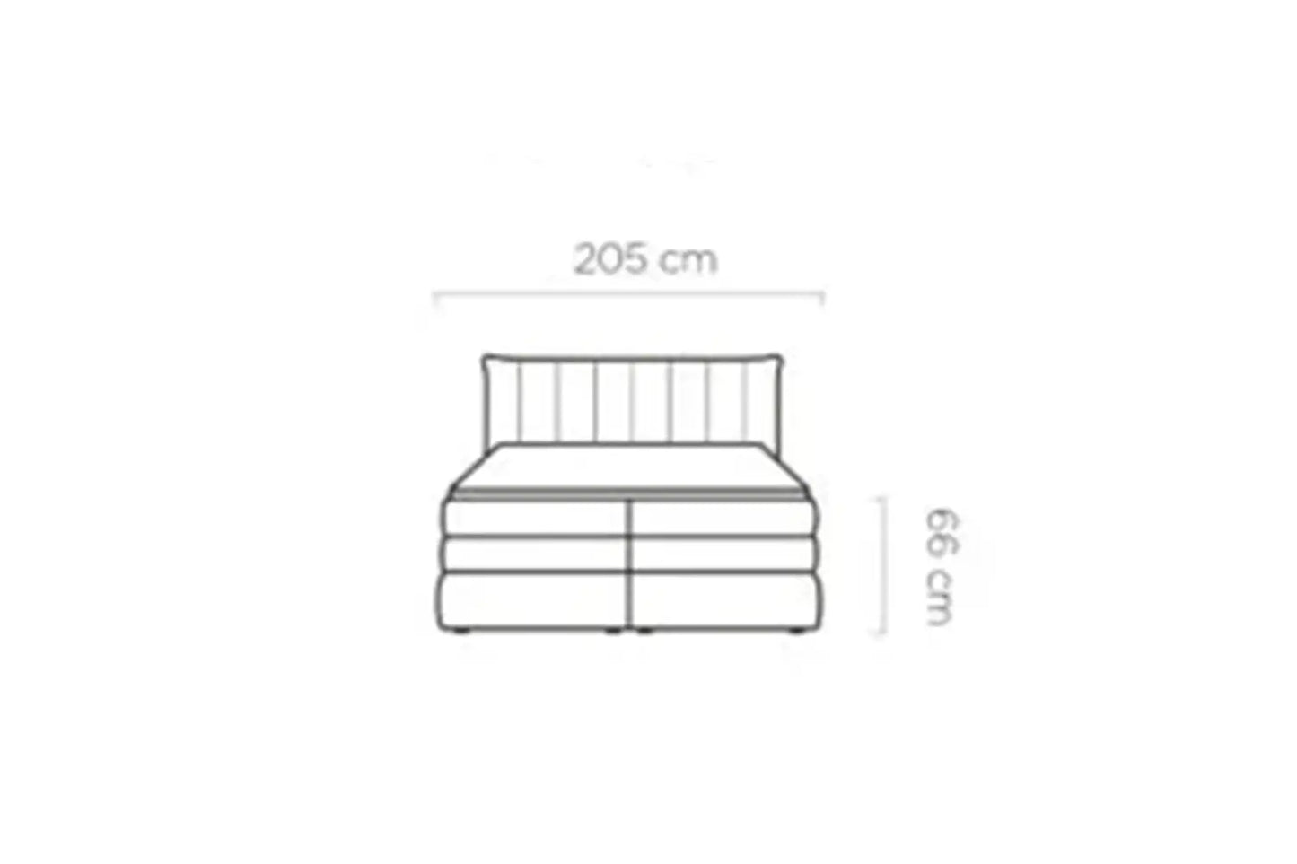 Lit Coffre Box Spring AMBER avec Matelas Bonell - 180 x 200 cm - TIKOYA