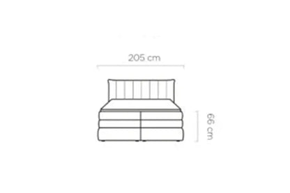 Lit Coffre Box Spring AMBER avec Matelas Bonell - 180 x 200 cm - TIKOYA