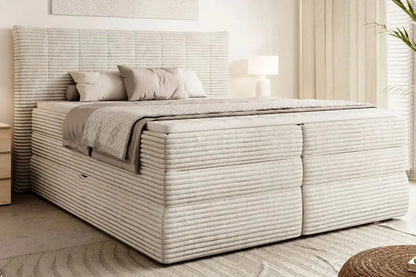 Lit Coffre Box Spring AMBER avec Matelas Bonell Intégré - 180 x 200 cm WERSAL