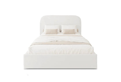 Lit Coffre LINA Laine Bouclée Beige 120 x 190 cm MAISON DES MEUBLES