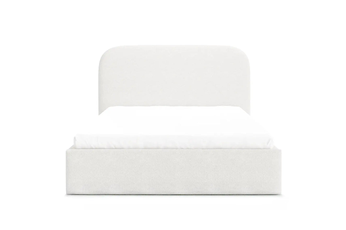 Lit Coffre LINA Laine Bouclée Beige 140 x 190 cm SAN MARTINO
