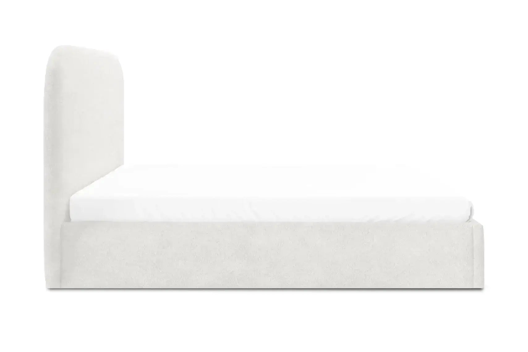 Lit Coffre LINA Laine Bouclée Beige 160 x 200 cm MAISON DES MEUBLES