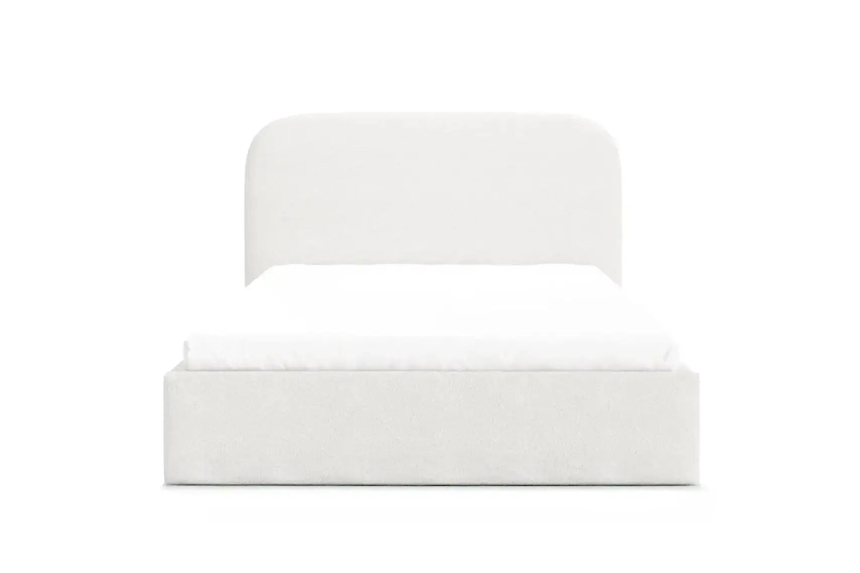 Lit Coffre LINA Laine Bouclée Beige 160 x 200 cm MAISON DES MEUBLES