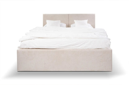 Lit Coffre MAGNUM Tissu Beige 160 x 200 cm MAISON DES MEUBLES