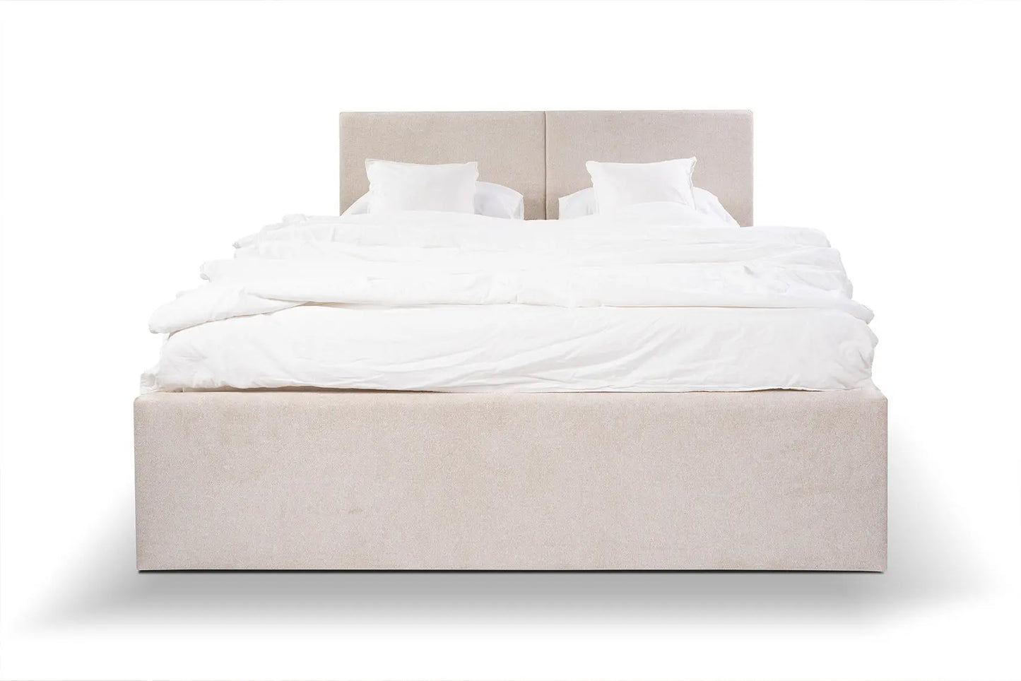 Lit Coffre MAGNUM Tissu Beige 180 x 200 cm MAISON DES MEUBLES