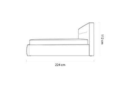 Lit Coffre avec Tête de Lit KELLY - 140 x 200 cm WERSAL