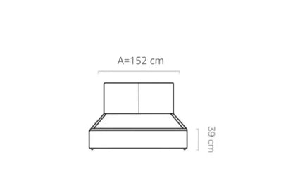 Lit Coffre avec Tête de Lit NICOLE - 140 x 200 cm WERSAL