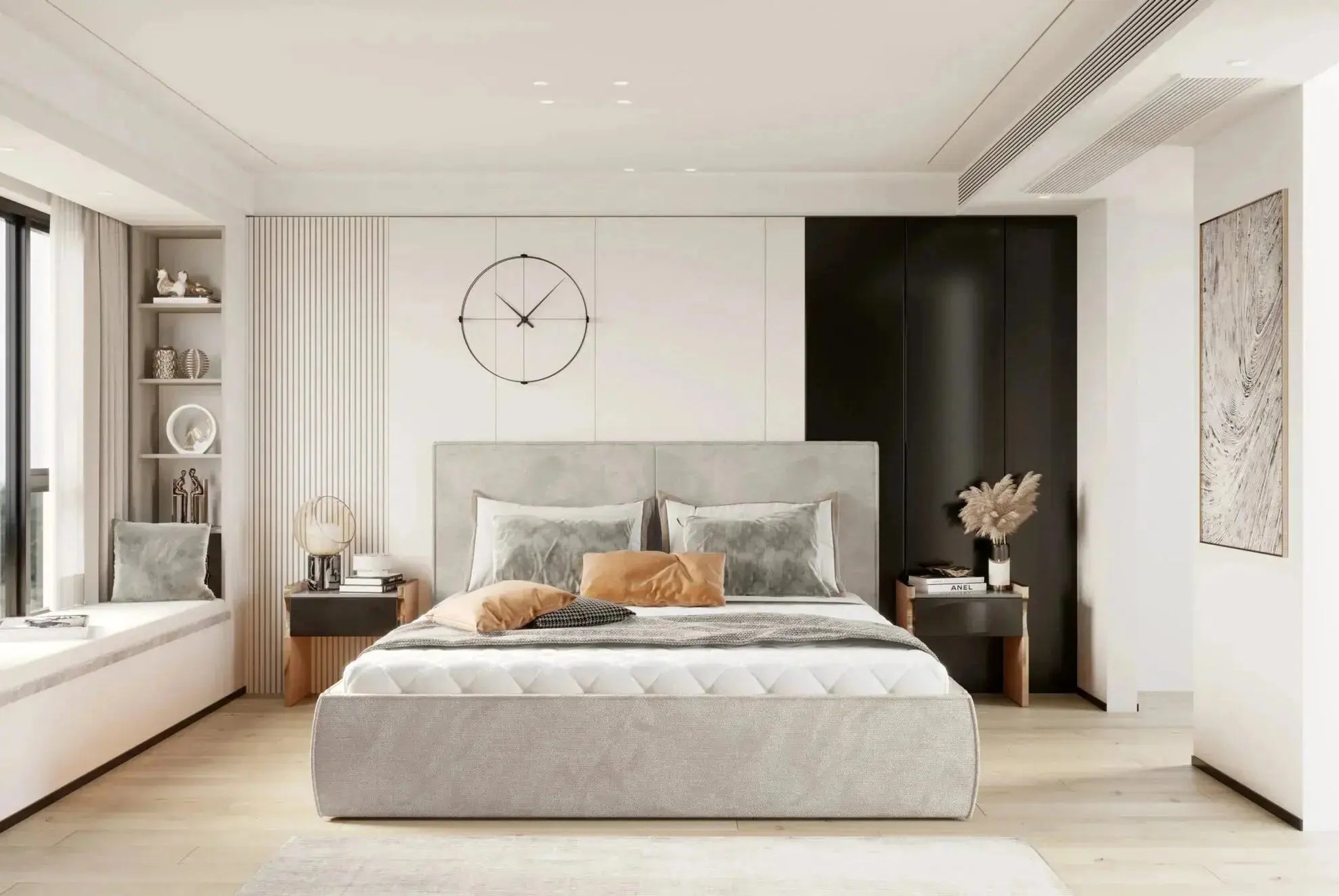 Lit Coffre avec Tête de Lit NICOLE - 140 x 200 cm WERSAL