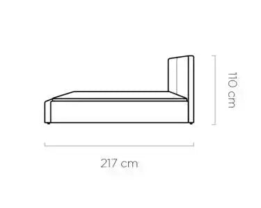 Lit Coffre avec Tête de Lit NICOLE - 140 x 200 cm WERSAL