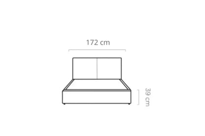 Lit Coffre avec Tête de Lit NICOLE - 160 x 200 cm WERSAL