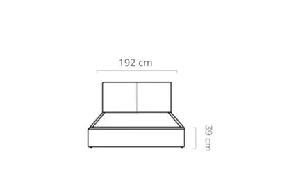 Lit Coffre avec Tête de Lit NICOLE - 180 x 200 cm WERSAL