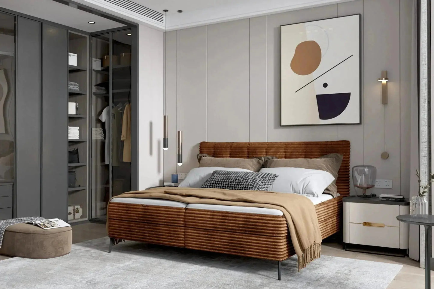 Lit Coffre avec Tête de Lit MARTINA - 140 x 200 cm WERSAL