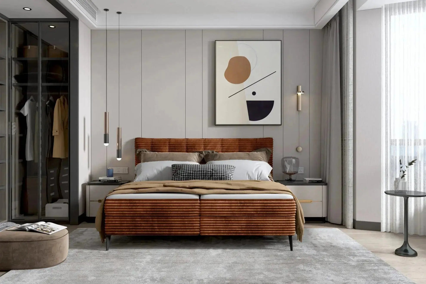 Lit Coffre avec Tête de Lit MARTINA - 140 x 200 cm WERSAL