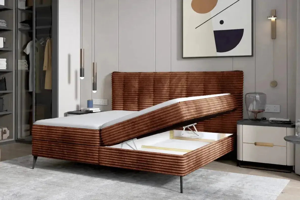 Lit Coffre avec Tête de Lit MARTINA - 140 x 200 cm WERSAL