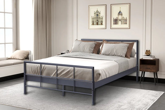 Lit DAVI 140x200 Métal Gris foncé ROUSSEAU
