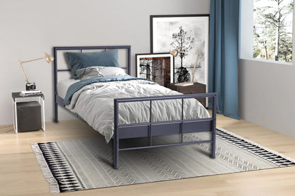 Lit DAVI 90x200 Métal Gris foncé ROUSSEAU
