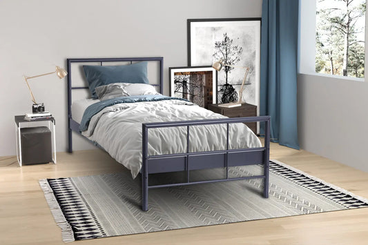 Lit DAVI 90x200 Métal Gris foncé ROUSSEAU