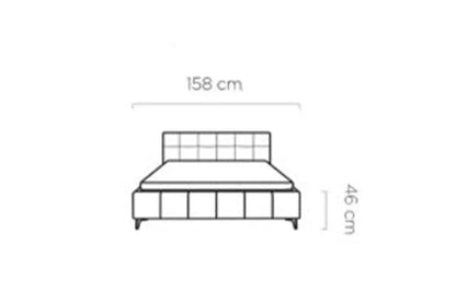 Lit avec Tête de Lit NAOMI - 140 x 200 cm WERSAL