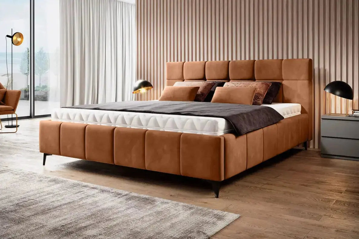 Lit avec Tête de Lit NAOMI - 140 x 200 cm WERSAL