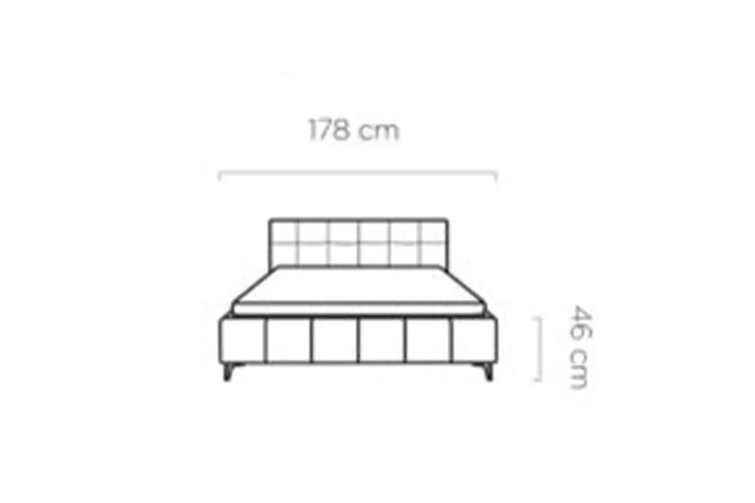 Lit avec Tête de Lit NAOMI - 160 x 200 cm WERSAL