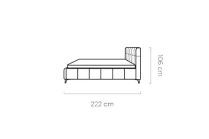 Lit avec Tête de Lit NAOMI - 140 x 200 cm WERSAL