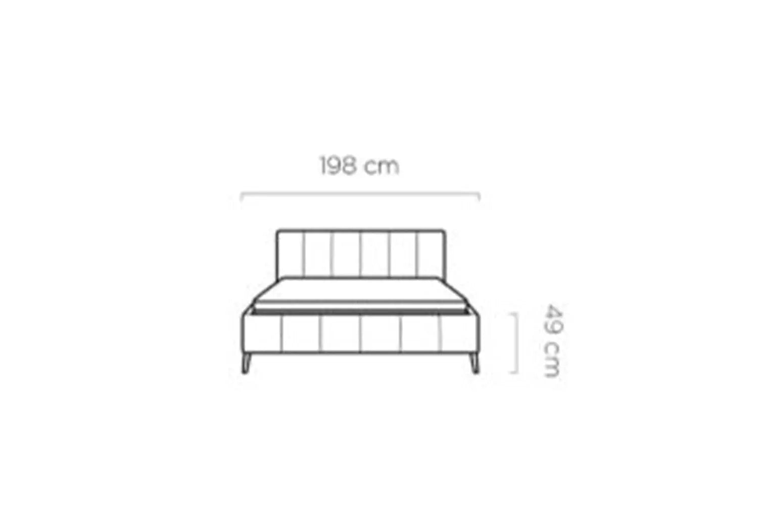 Lit avec Tête de Lit RIVA - 180 x 200 cm WERSAL