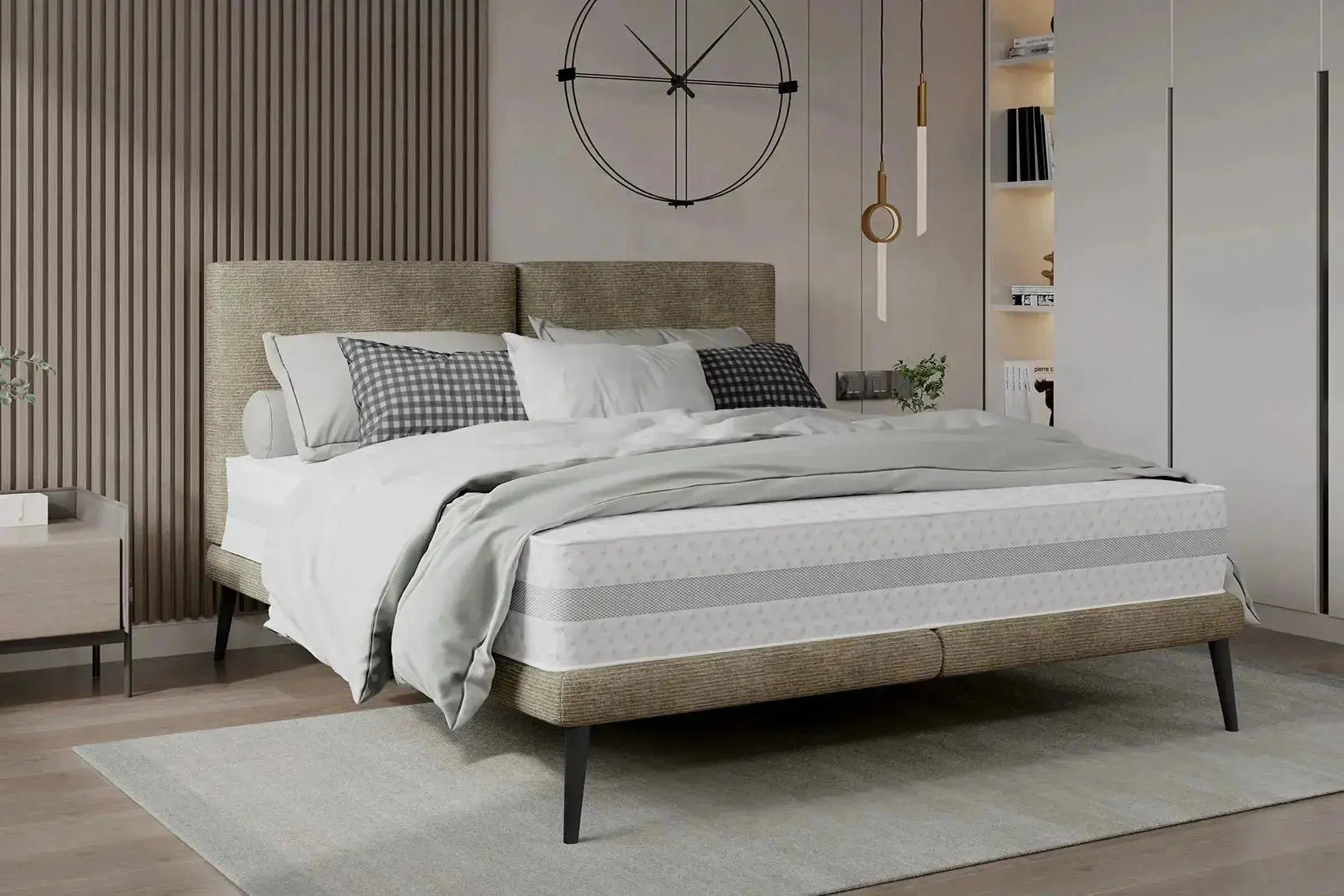 Lit avec Tête de Lit SELENE - 140 x 200 cm WERSAL