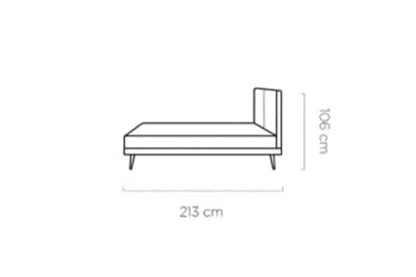 Lit avec Tête de Lit SELENE - 140 x 200 cm WERSAL