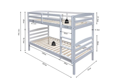 Lit superposé RAY 90x200 Divisible Blanc ROUSSEAU