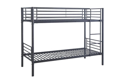 Lit superposé SAMYA 90x200 Divisible Métal Gris foncé ROUSSEAU