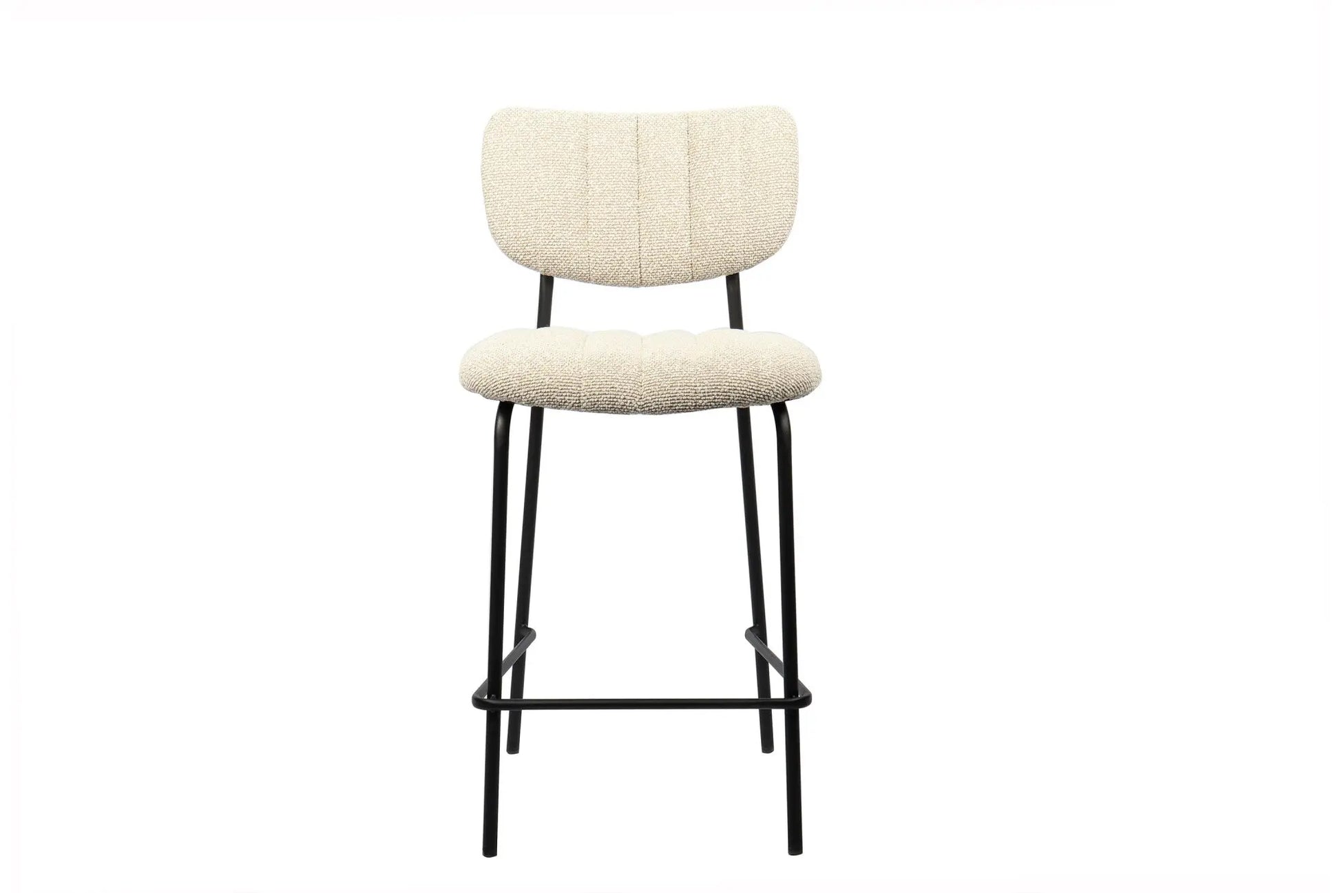 Lot de Chaises de Bar ANITA en Tissu Beige - 46 x 53 cm ROUSSEAU