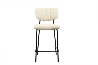 Lot de Chaises de Bar ANITA en Tissu Beige - 46 x 53 cm ROUSSEAU