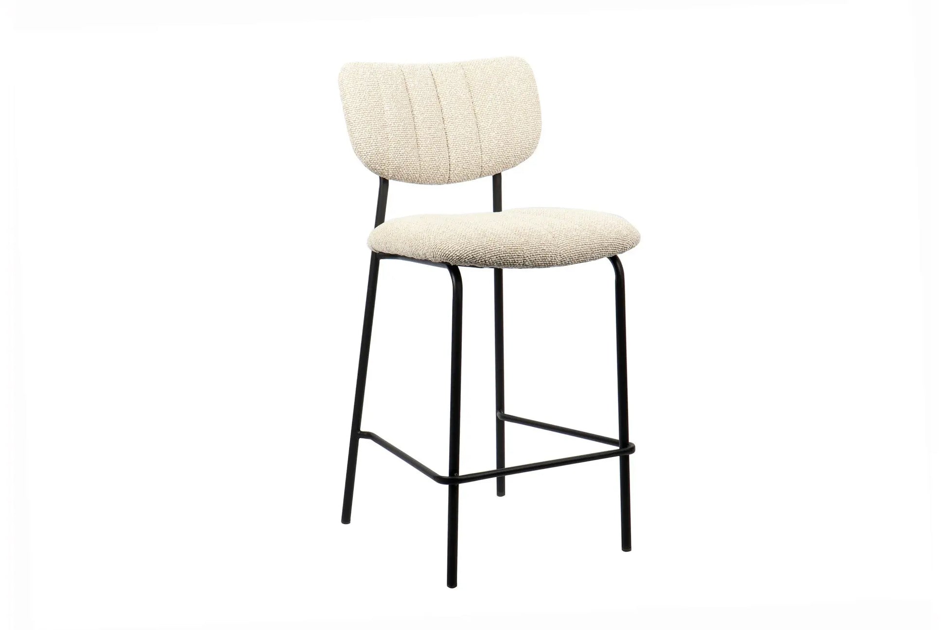 Lot de Chaises de Bar ANITA en Tissu Beige - 46 x 53 cm ROUSSEAU