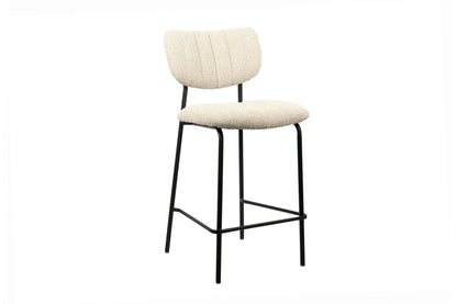 Lot de Chaises de Bar ANITA en Tissu Beige - 46 x 53 cm ROUSSEAU