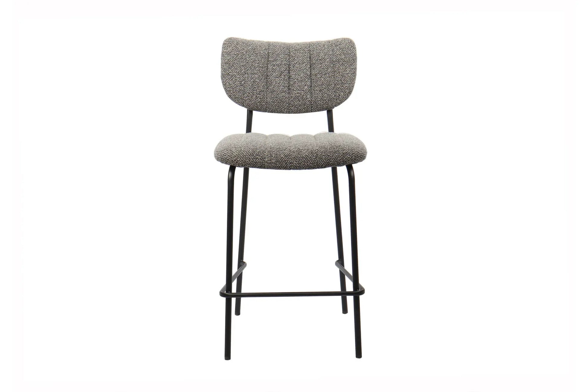 Lot de Chaises de Bar ANITA en Tissu Gris Foncé - 46 x 53 cm ROUSSEAU