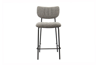 Lot de Chaises de Bar ANITA en Tissu Gris Foncé - 46 x 53 cm ROUSSEAU