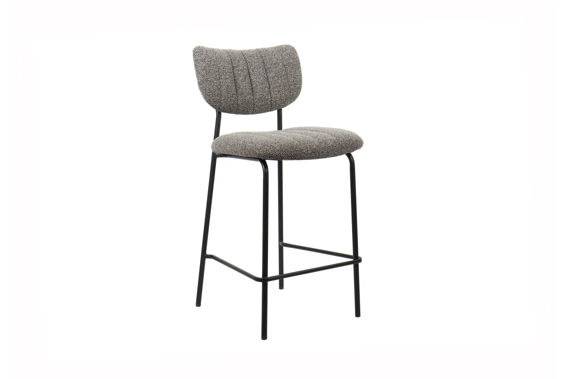 Lot de Chaises de Bar ANITA en Tissu Gris Foncé - 46 x 53 cm ROUSSEAU