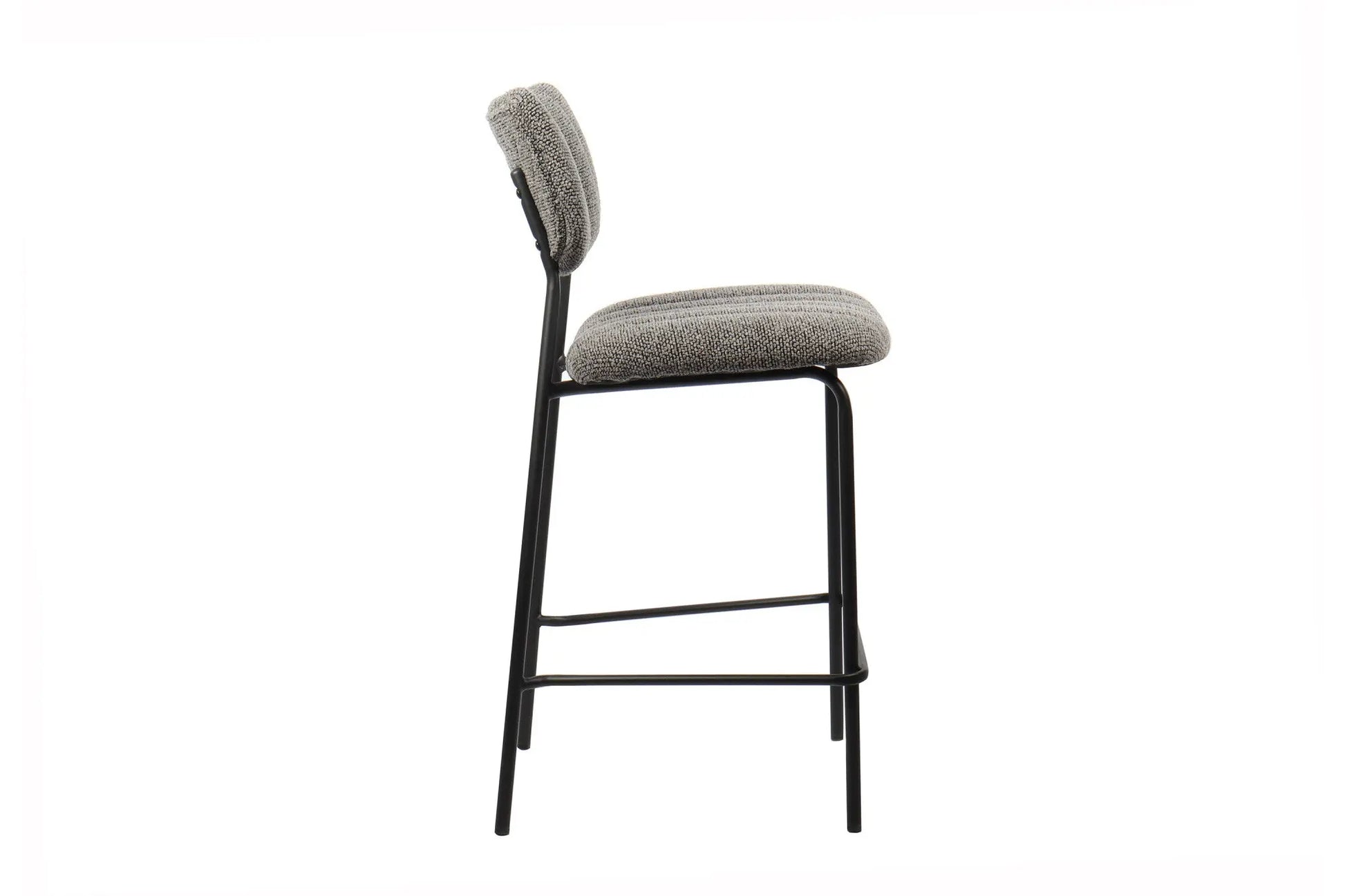 Lot de Chaises de Bar ANITA en Tissu Gris Foncé - 46 x 53 cm ROUSSEAU