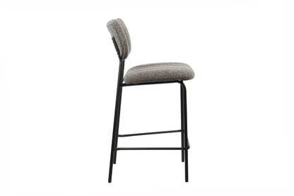 Lot de Chaises de Bar ANITA en Tissu Gris Foncé - 46 x 53 cm ROUSSEAU