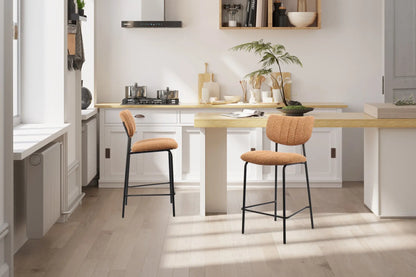 Lot de Chaises de Bar ANITA en Tissu Orange - 46 x 53 cm ROUSSEAU