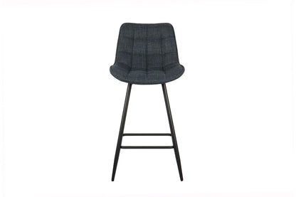 Lot de Chaises de Bar ARIANE en Tissu Bleu Foncé - 46 x 55 cm ROUSSEAU