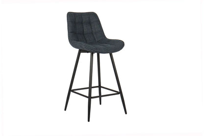 Lot de Chaises de Bar ARIANE en Tissu Bleu Foncé - 46 x 55 cm ROUSSEAU