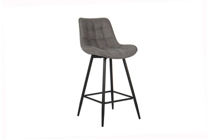 Lot de Chaises de Bar ARIANE en Tissu Gris Clair - 46 x 55 cm ROUSSEAU