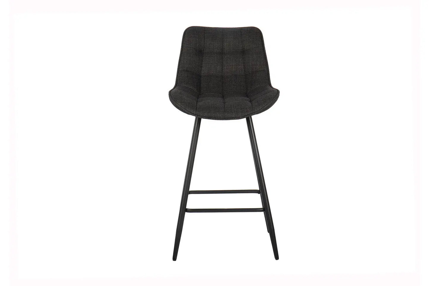 Lot de Chaises de Bar ARIANE en Tissu Gris Foncé - 46 x 55 cm ROUSSEAU