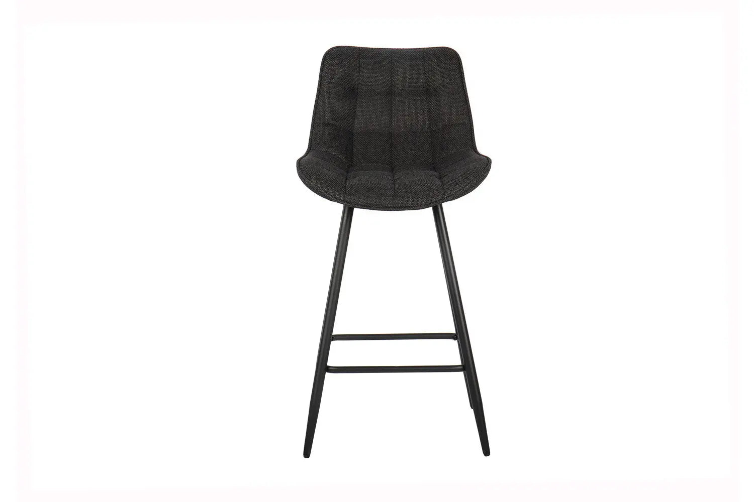 Lot de Chaises de Bar ARIANE en Tissu Gris Foncé - 46 x 55 cm ROUSSEAU