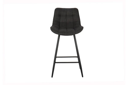 Lot de Chaises de Bar ARIANE en Tissu Gris Foncé - 46 x 55 cm ROUSSEAU