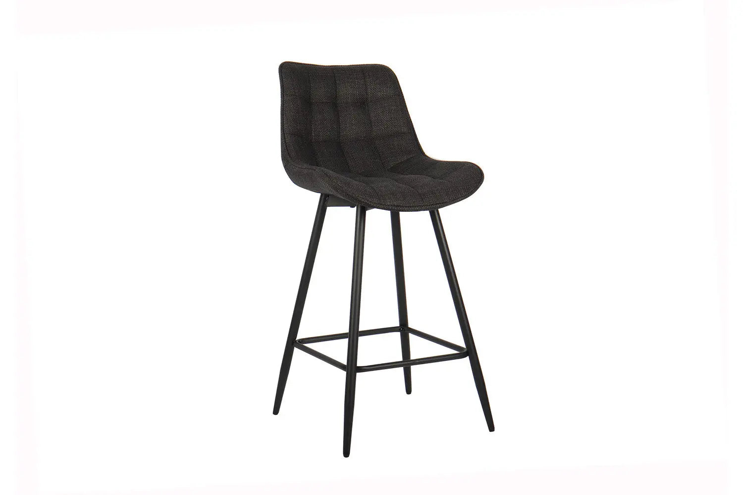 Lot de Chaises de Bar ARIANE en Tissu Gris Foncé - 46 x 55 cm ROUSSEAU